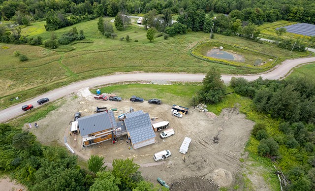 Aerial view of Phil and Debbie Gianelli's Hinesburg property - JAMES BUCK
