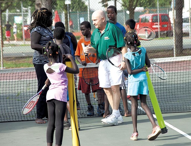 Jake Agna teaching tennis in Burlington - FILE: MATTHEW THORSEN