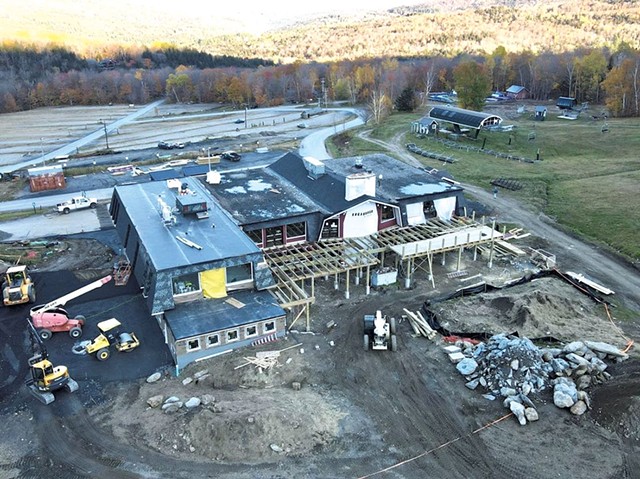 Construction at the Mount Ellen base lodge - COURTESY OF VERMONT ADAPTIVE SKI &amp; SPORTS