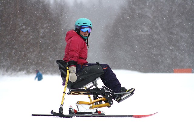 Mono skier Emily Cioffi - COURTESY OF VERMONT ADAPTIVE SKI &amp; SPORTS