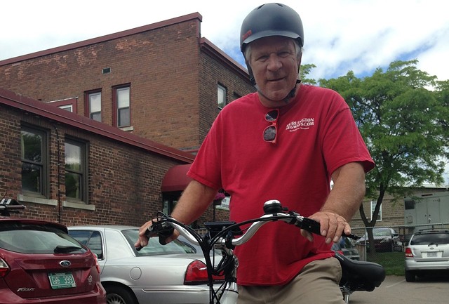 Rick Sharp on an electric bike. - MOLLY WALSH