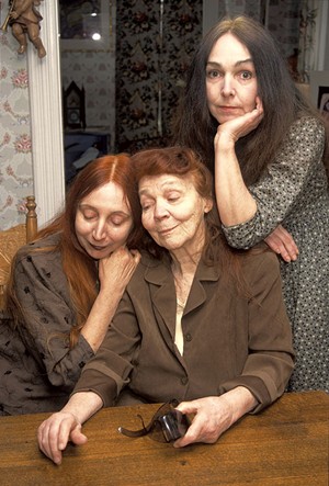 Ruth Stone (center) with daughters Phoebe (left) and Abigail - COURTESY OF JON GILBERT FOX