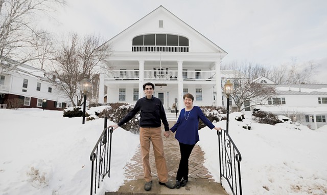 Owners Brian and Leslie Mulcahy in front of the inn - FILE: BRENT HARREWYN