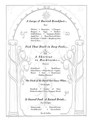 Menu from Isole Dinner Club's Tolkien dinner in 2018 - COURTESY OF RICHARD WITTING