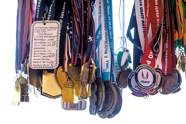 Some of Flo's medal collection - LUKE AWTRY