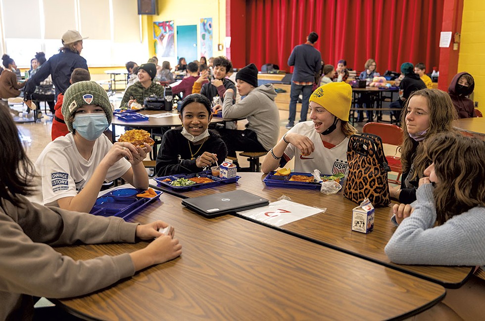 Sixth-grade lunch at Essex Middle School - JAMES BUCK