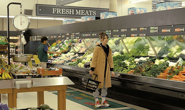 MEAT CUTE A couple's supermarket encounter turns out to be portentous in Cave's stylish feminist horror thriller. - COURTESY OF HULU