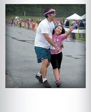 Andy Bilodeau and daughter Gemma finishing the Girls on the Run 5K in 2013. Submitted by Betzi Bilodeau, Essex