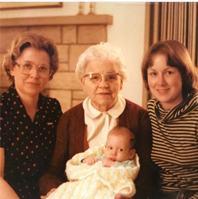 Baby Alison with her mom, grandma and great-grandma - COURTESY OF ALISON NOVAK