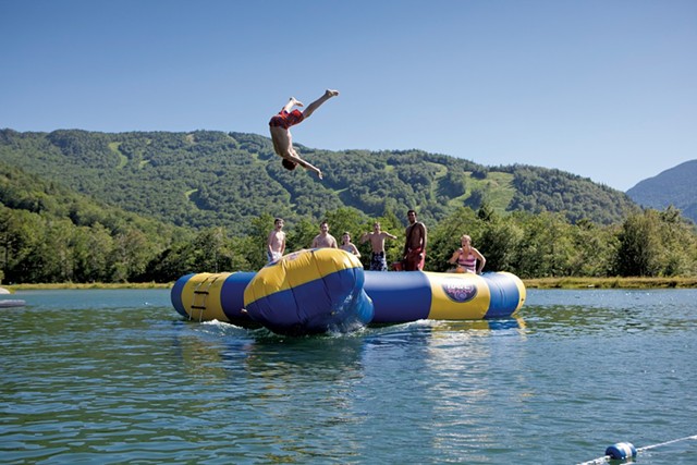 Smugglers' Notch Resort floating trampoline - COURTESY SMUGGLERS' NOTCH RESORT