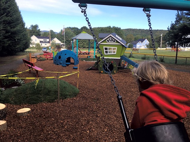 Northfield Falls Community Playground  at Northfield's Brown Public Library - COURTESY OF BONNIE KIRN DONAHUE