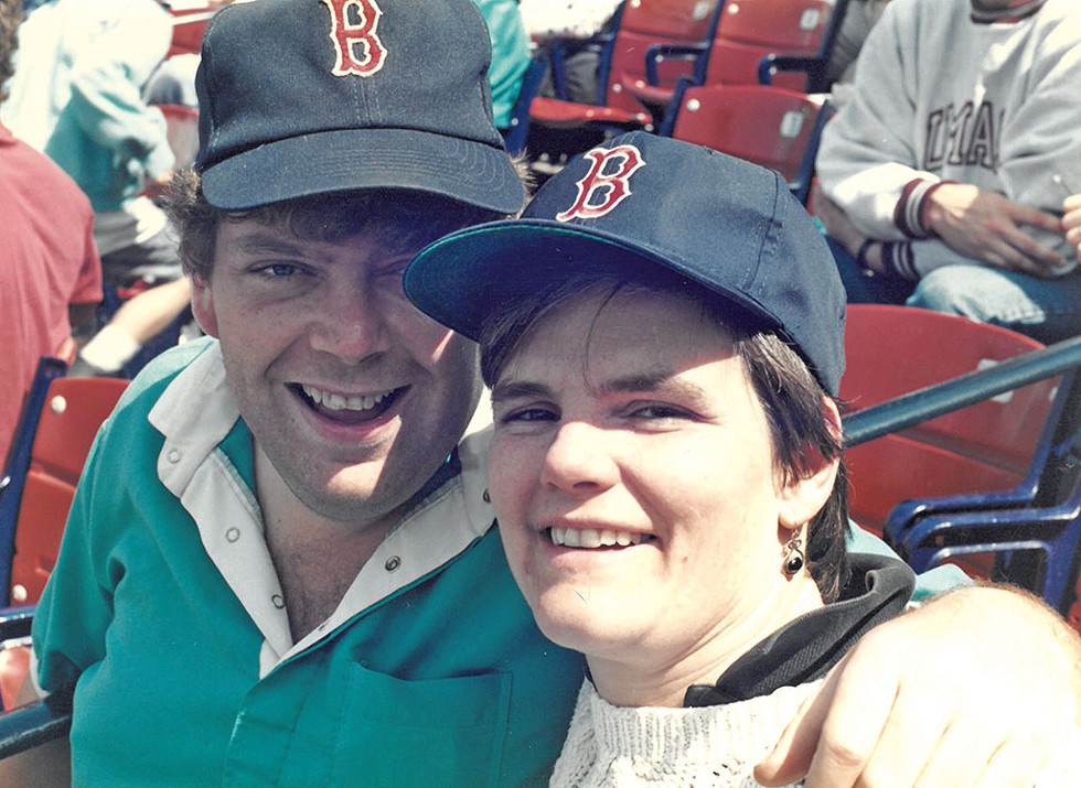 Jim Condon and Ginny McGehee at Fenway Park in 1992 - COURTESY