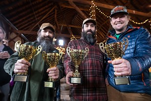 From left: Headies winners Derek Mercury and Ryan Podd of Vermont Select, and Ben Wilcox of Off Piste Farm - LUKE AWTRY