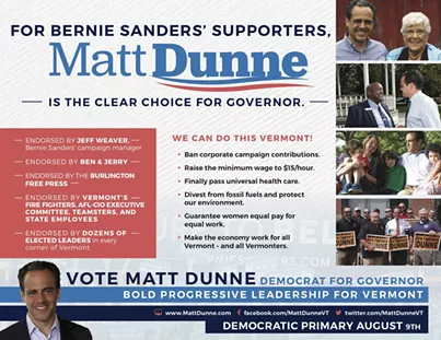 Sanders Spreads Support, but Not in Vermont's Gubernatorial Race
