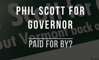 A Vermont Democratic Party website targeting Lt. Gov. Phil Scott - SCREENSHOT