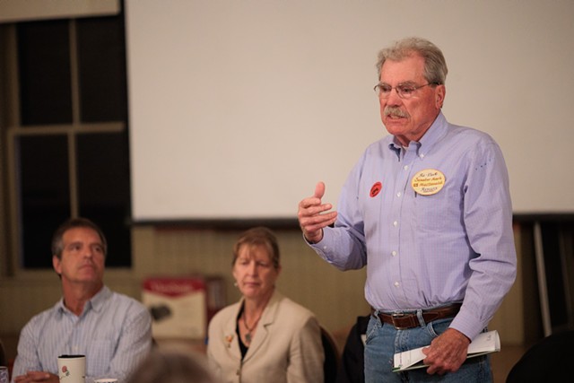 Mark MacDonald speaks at a candidate forum in September - FILE: BEN DEFLORIO