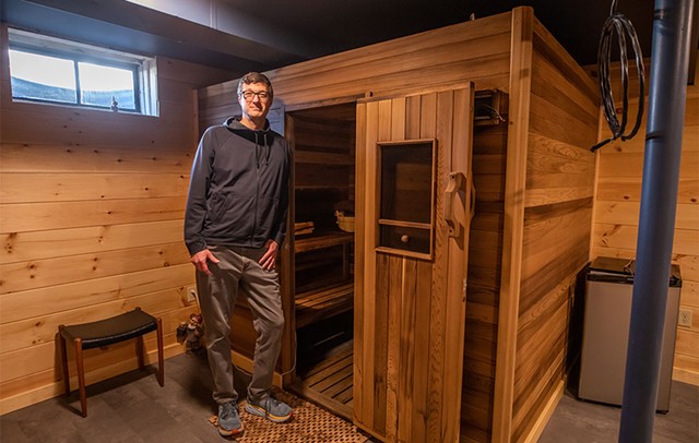 Devin Colman's basement sauna in Burlington - LUKE AWTRY