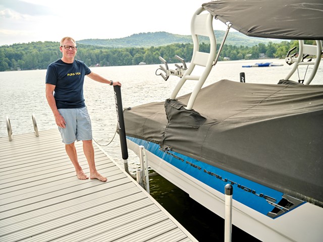 Rodney Putnam and his wake boat on Lake Iroquois - FILE: BEAR CIERI