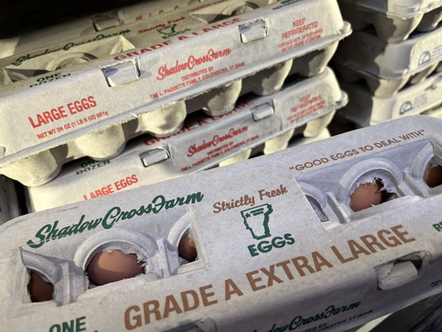 Shadow Cross Farm eggs at City Market, Onion River Co-op - JORDAN BARRY ©️ SEVEN DAYS