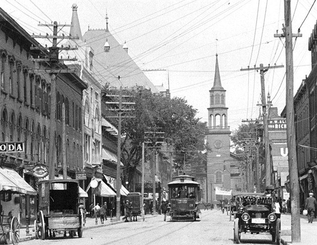 A trolley car on Church Street in the early 1900s - COURTESY OF LIBRARY OF CONGRESS