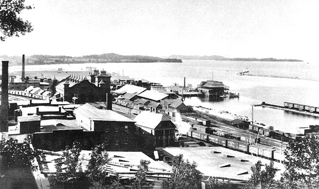 The Burlington waterfront in the late 1800s - COURTESY OF UVM SPECIAL COLLECTIONS