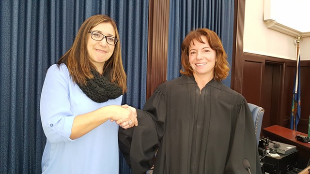 Maria Fears with Judge Christina Reiss - COURTESY: ANITA MOORE