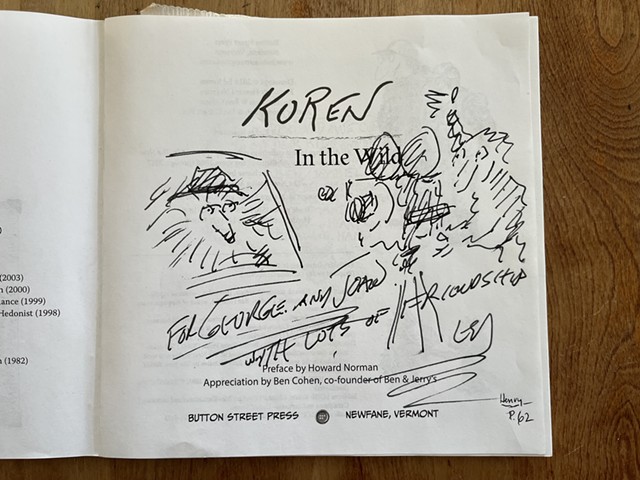 Ed Koren's sketch for George Woodard - COURTESY SUZANNE WOODARD
