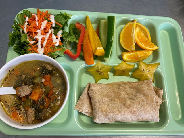 A typical school meal - COURTESY OF KATHY ALEXANDER