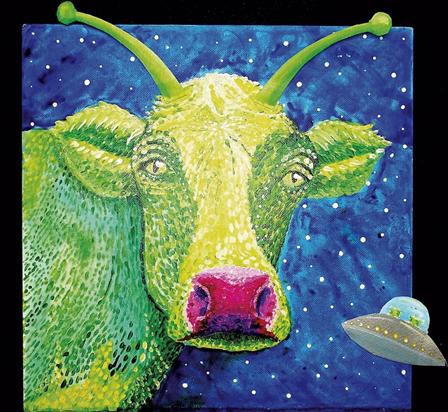 "Cow" painting by Christine Traverson - COURTESY