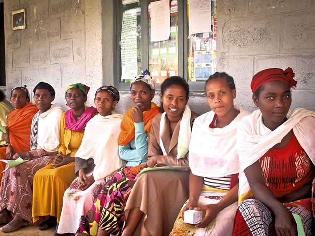 Wo men waiting to be screened in Ethiopia - COURTESY OF GROUNDS FOR HEALTH