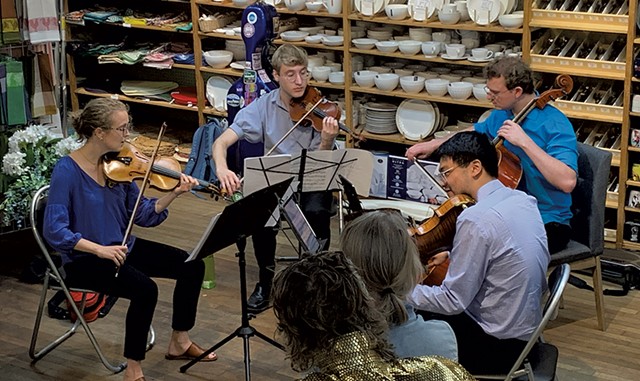 A chamber quartet playing at Homeport - AMY LILLY