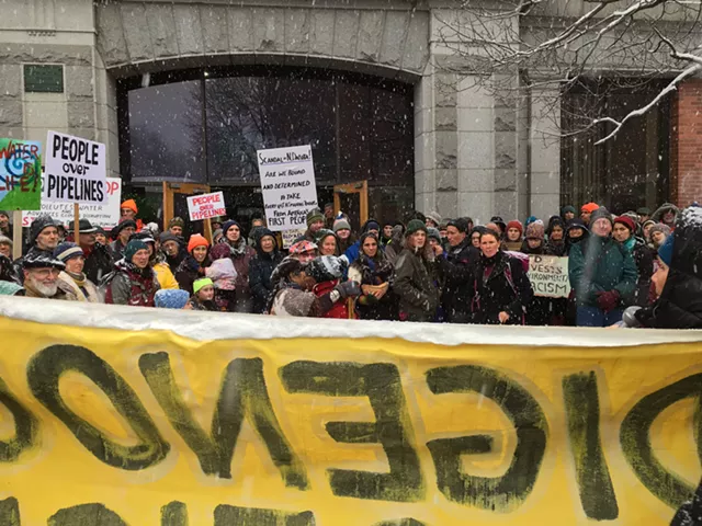 Dakota Access Pipeline Opponents March on TD Bank in Montpelier