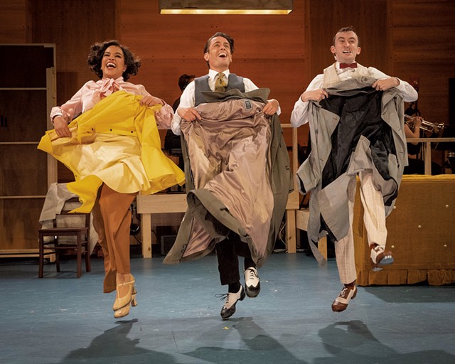 From left: Cameron Anika Hill, Eric Sciotto and Conor McShane in Singin' in the Rain - COURTESY OF ROB AFT