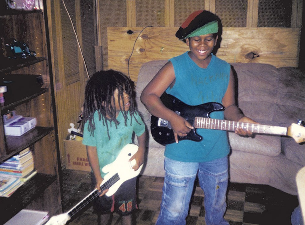 Urian (left) and Julian Hackney in the late 1990s - COURTESY