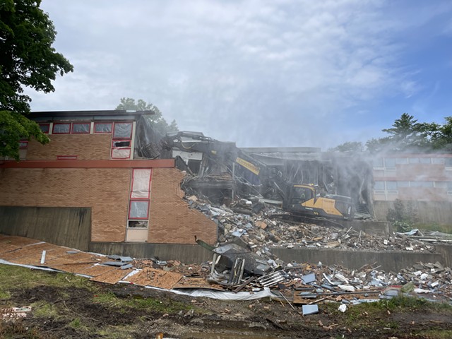 Demolition of Burlington High School this summer - COURTESY OF BURLINGTON SCHOOL DISTRICT