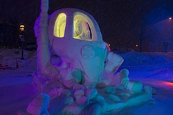 Rhonda and Her Recycling Robo-Octopus, Team Vermont's winning snow sculpture - COURTESY OF CARL SCOFIELD