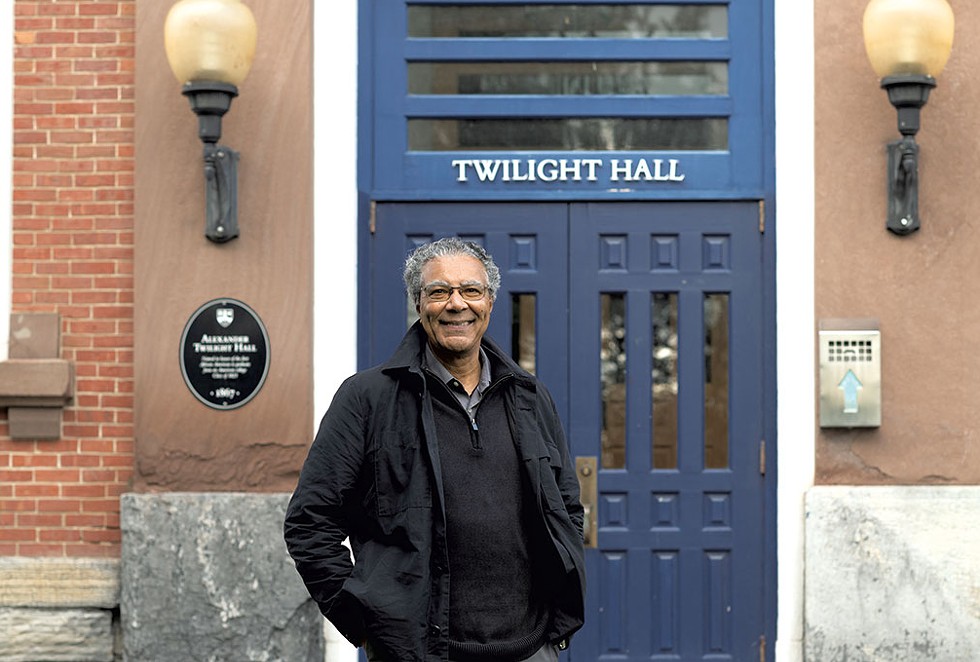 Bill Hart outside Twilight Hall at Middlebury College - CALEB KENNA
