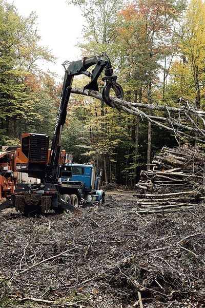 A wood-chipping operation in Underhill in 2019 - FILE: BEAR CIERI