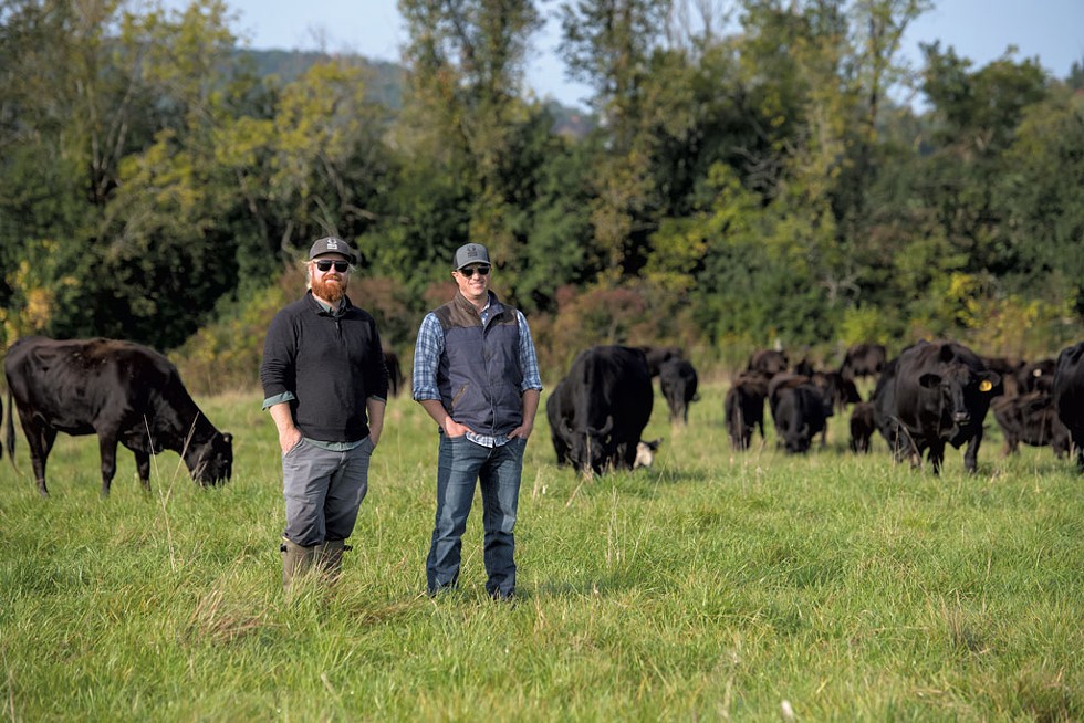 Ian Johnson (left) and Steve Schubart of Grass Cattle Company - DARIA BISHOP