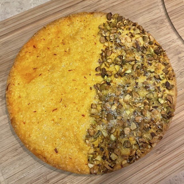Vermont saffron and pistachio shortbread - MELISSA PASANEN ©️ SEVEN DAYS