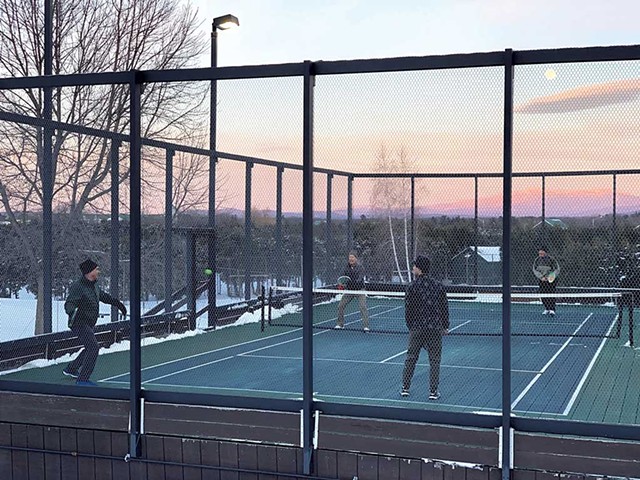 A platform tennis court at Burlington Tennis Club - COURTESY OF ERROL NATTRASS