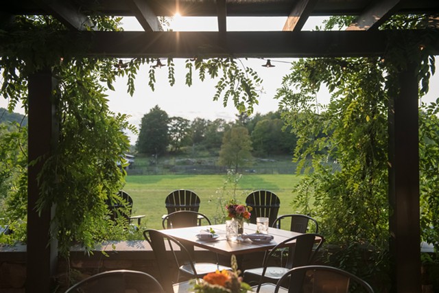 Outdoor dining at Philo Ridge Farm in late summer 2022 - FILE: DARIA BISHOP