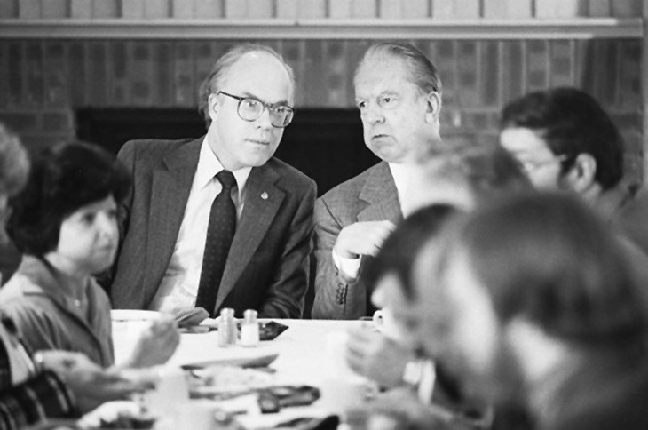 Senator Leahy with Senator Bob Stafford in 1980 - COURTESY OF THE OFFICE OF SEN. LEAHY