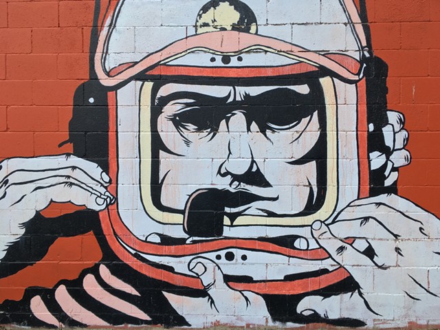 S.P.A.C.E. Gallery's Spaceman mural by Adam Devarney - RACHEL JONES
