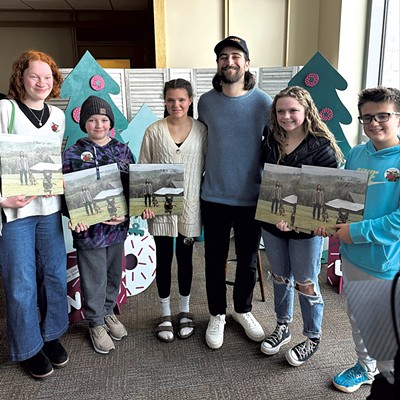 Kahan with fans at the University of Vermont Children's Hospital - COURTESY