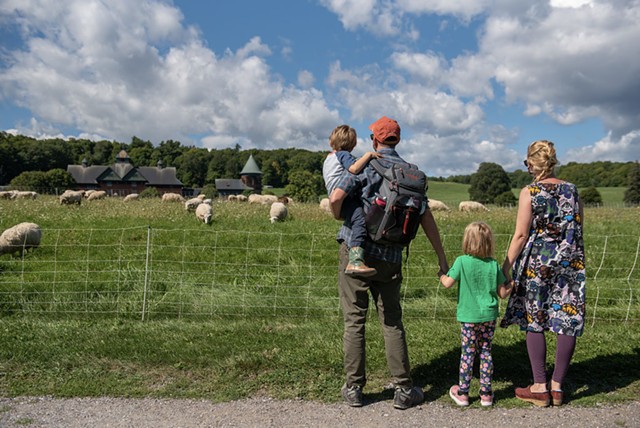A family on a walking trail at Shelburne Farms - FILE: DARIA BISHOP