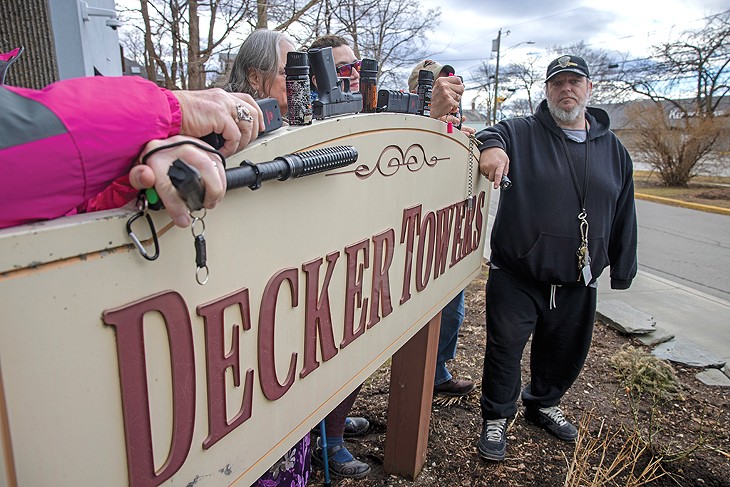 Decker residents displaying their self-defense arsenal - JAMES BUCK