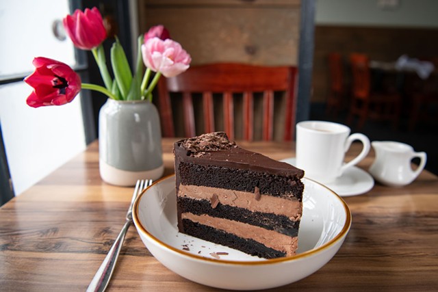 A slice of Matilda chocolate cake - DARIA BISHOP