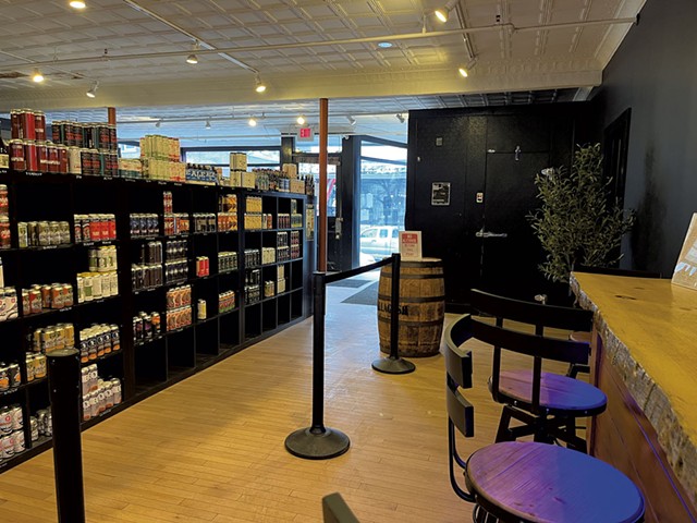 Separate bar and retail spaces at Vermont Beer Collective - COURTESY