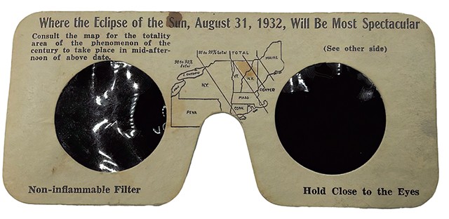 Eclipse glasses from 1932 - COURTESY OF THE VERMONT HISTORICAL SOCIETY